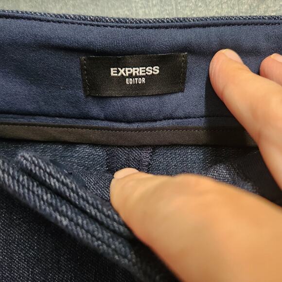 Express Editor Super High Rise Straight Ankle Dress Jeans 8 - Picture 4 of 13